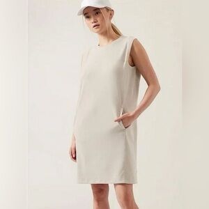 Athleta Seasoft Tank Dress with Pockets Sand XL